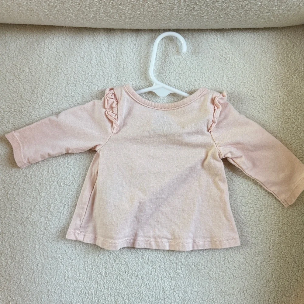 Long Sleeve Pink Dragonfly Top